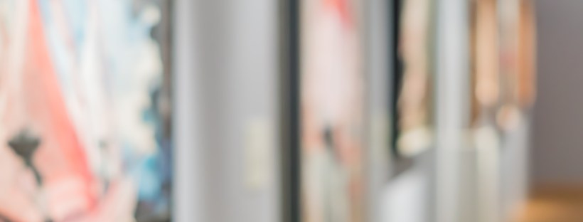 blurred paintings on the wall